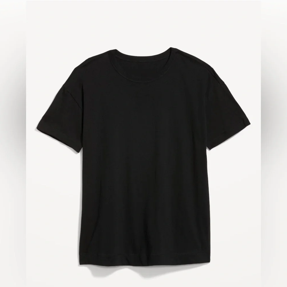 🆕 Old Navy Women's Oversized EveryWear Tunic T-Shirt Short Sleeve Black S 4-6 - Picture 8 of 16
